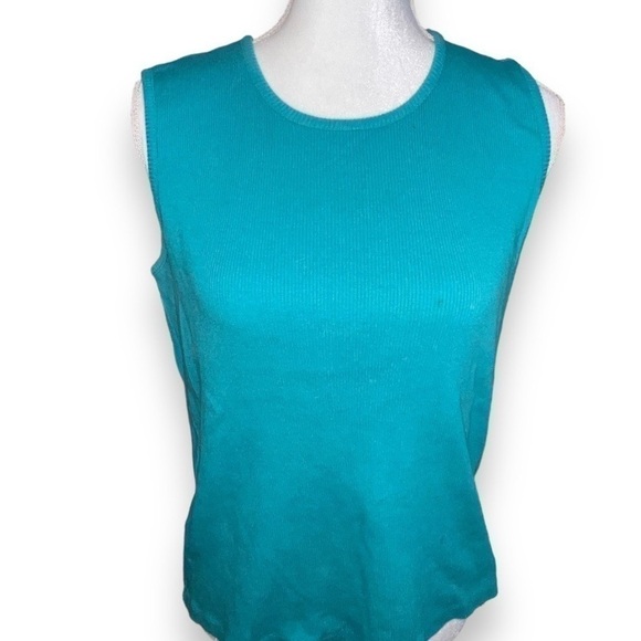 CLIFFORD & Wills* cotton tank, teal, L - Picture 1 of 5